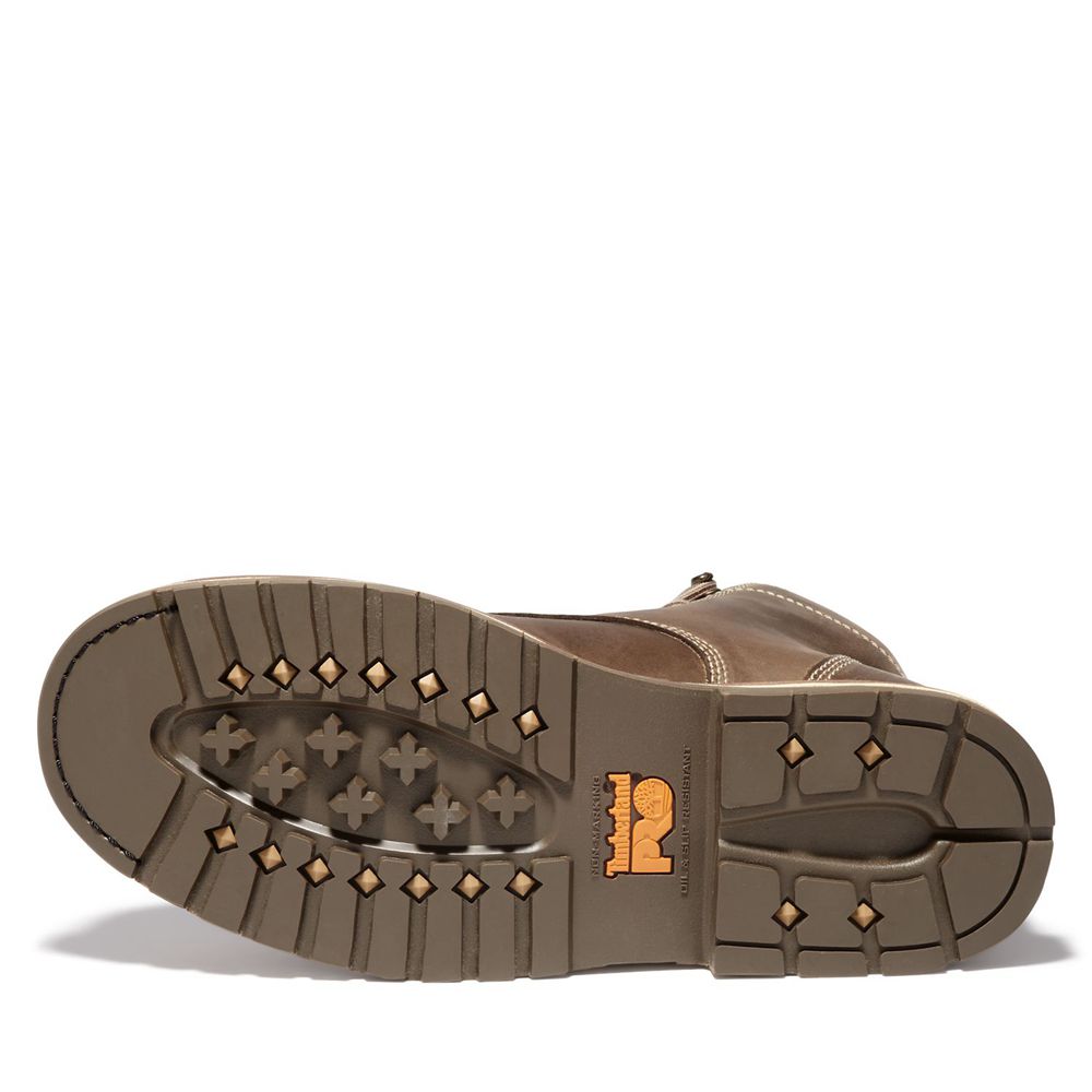 Timberland Pro Μποτακια Ανδρικα Καφε - Millworks 6\" Comp Toe - Greece 4583691-PH